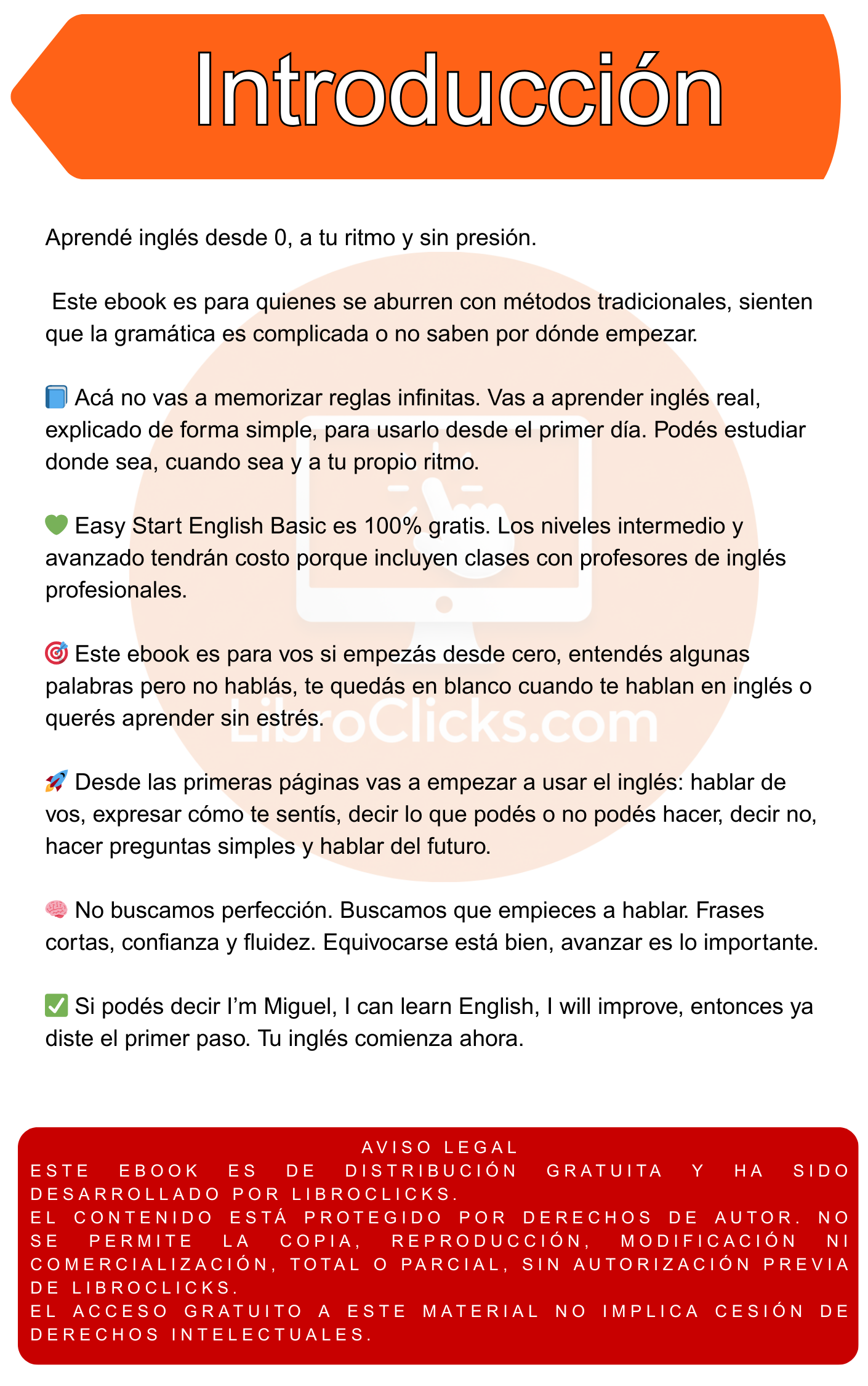 Primeros niveles de Easy Start English